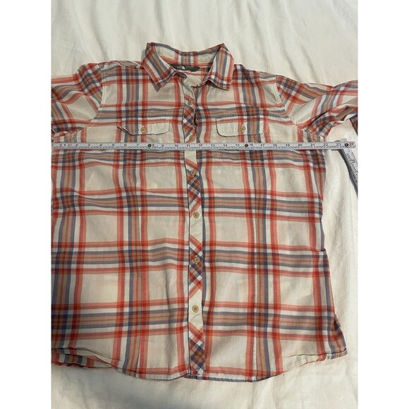 The North Face Womens Top Blouse Lg Roll Tab Plaid Button Front Active Outdoors - Picture 6 of 11